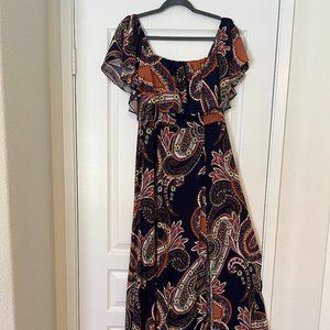 Rhonda Paisley Print Maxi Dress